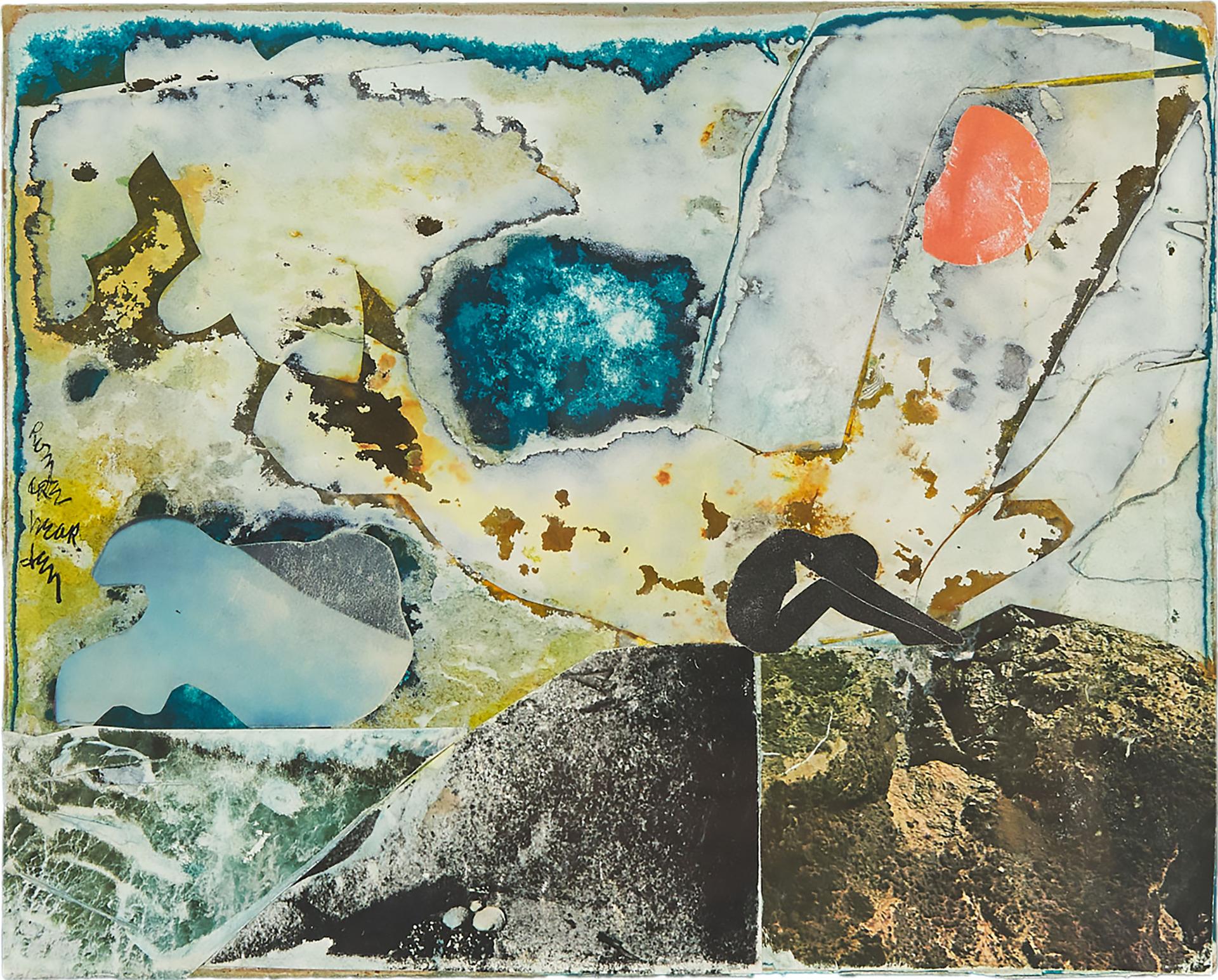 Romare Howard Bearden (1911-1988) - Untitled (Figure On A Rock), Circa 1970s