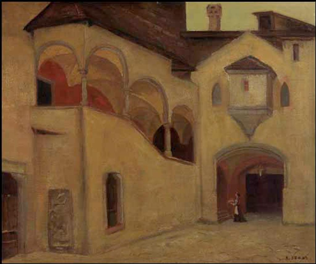 Arthur Segal (1875-1944) - Village Courtyard