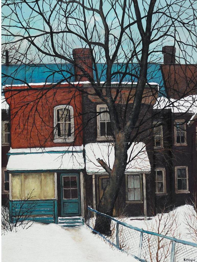 John Kasyn (1926-2008) - Backyard With Tree On Dovercourt Rd., 1979