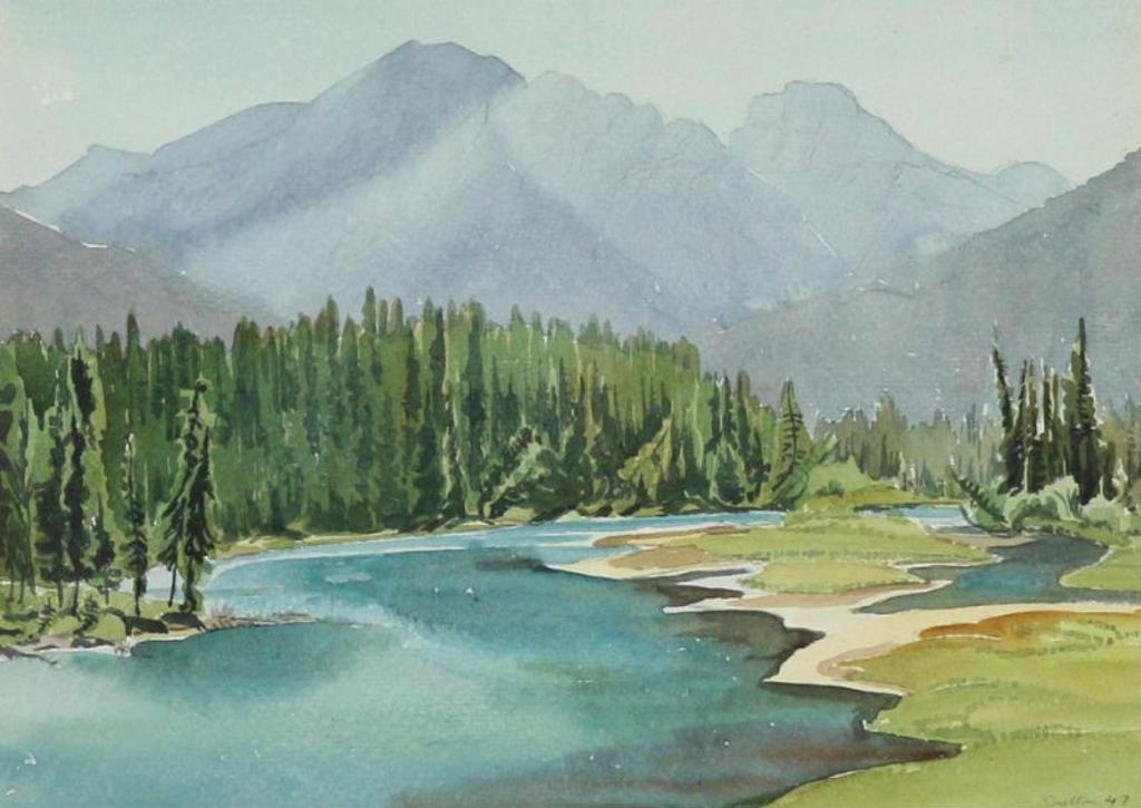 Margaret Dorothy Shelton (1915-1984) - Mountain And River Landscape; 1947
