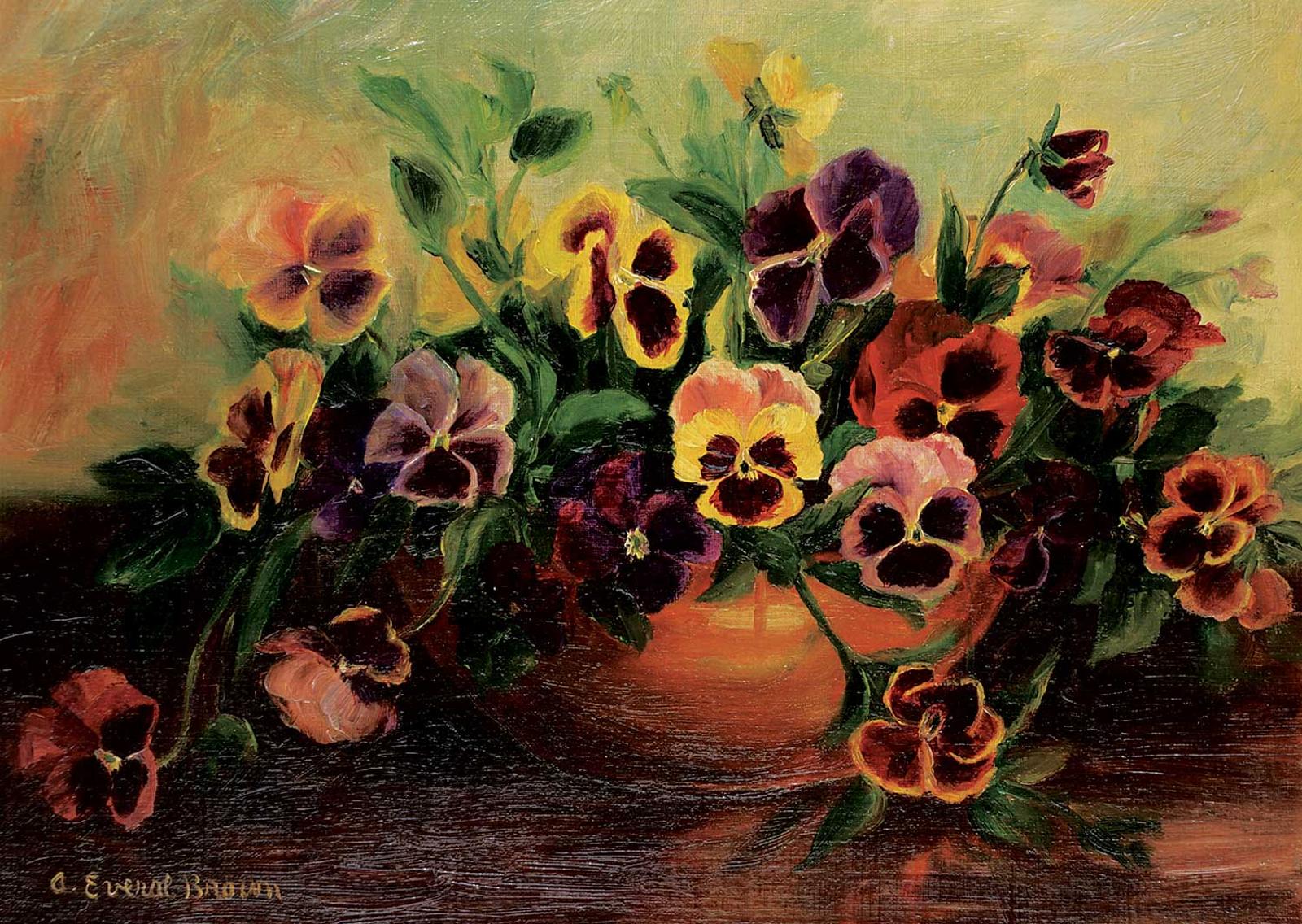A. Everal Brown - Untitled - Overflowing Flowers