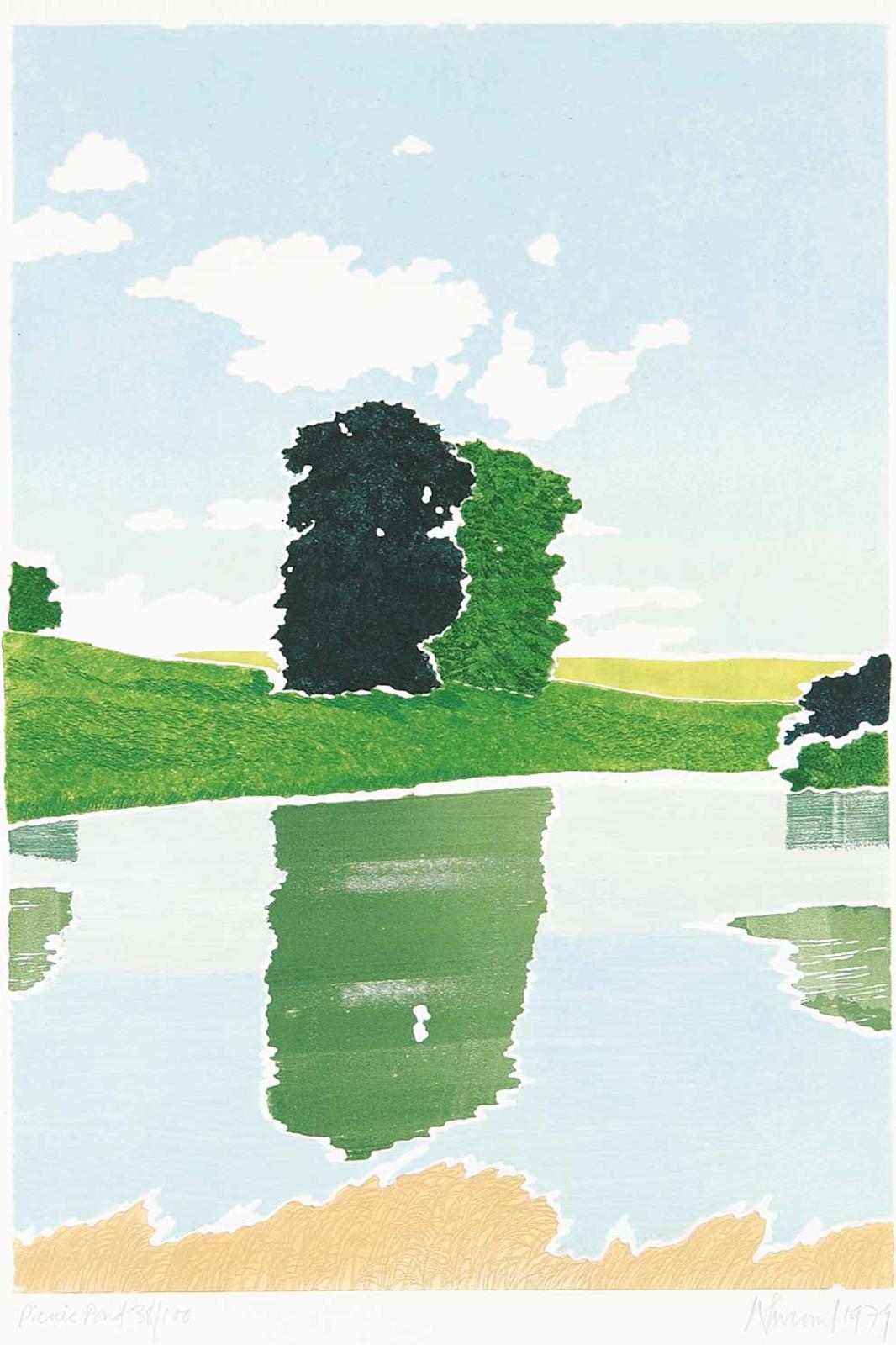Barbara Newcomb (1936) - Picnic Pond  #38/100