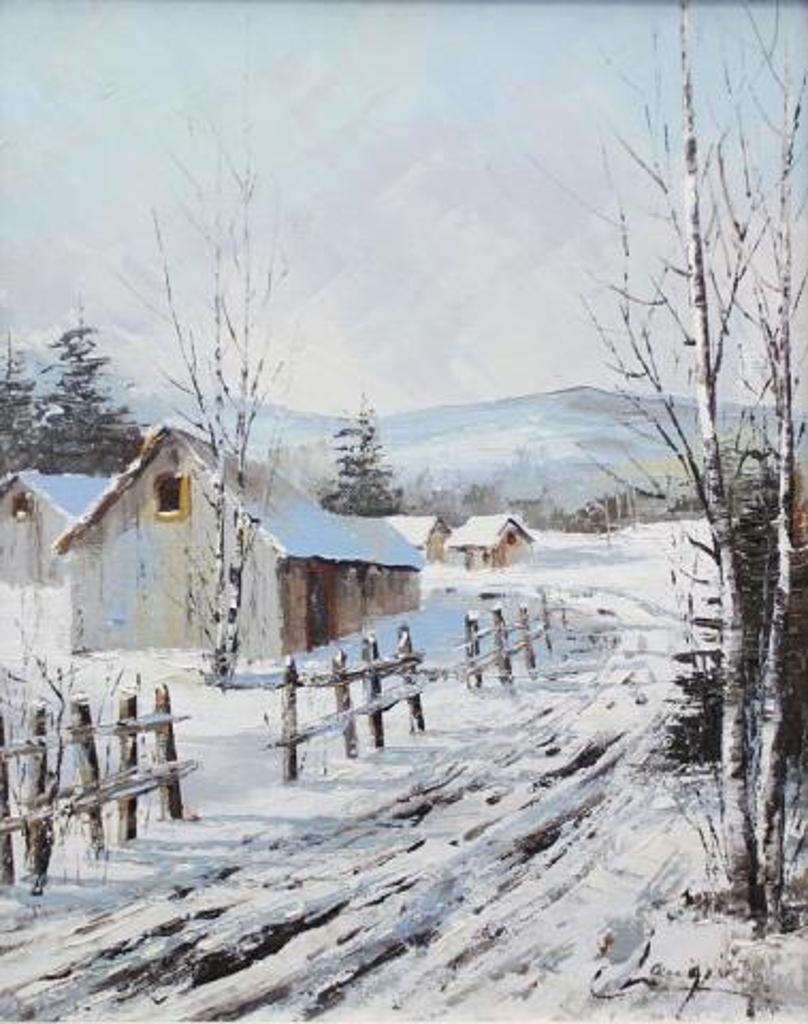 Claude Langevin (1942) - Farm in Winter