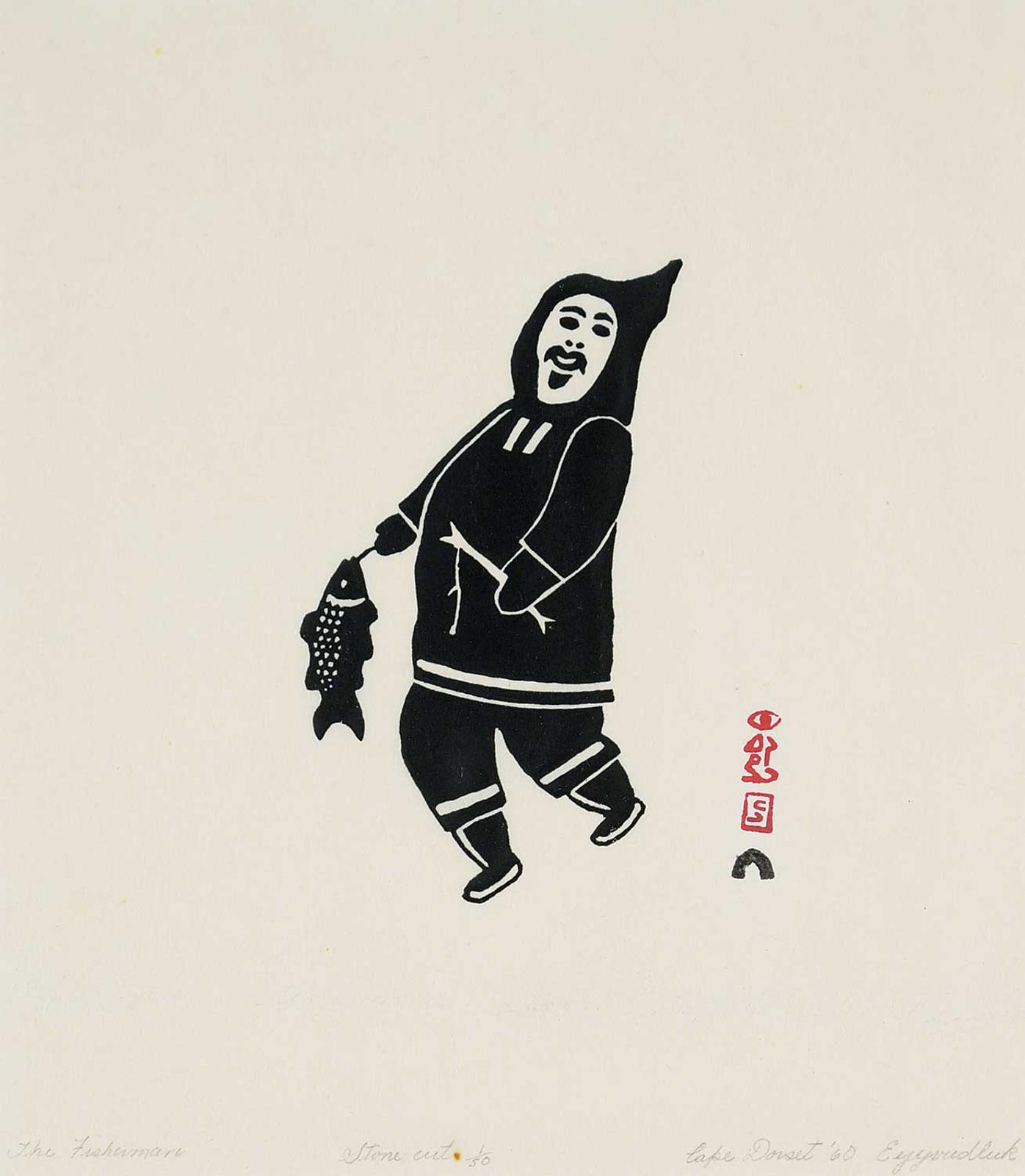 Pootoogook (1887-1958) - The Fisherman  #1/50