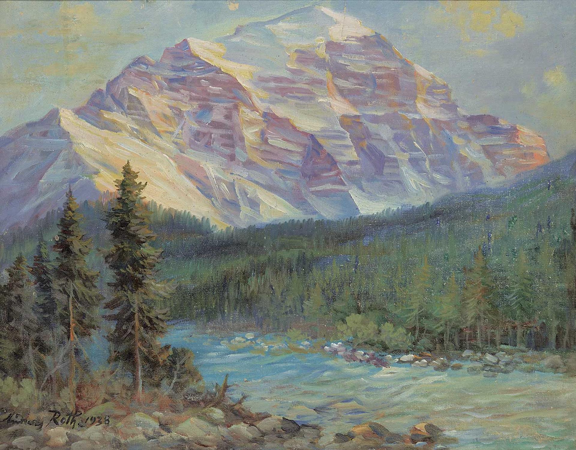 Andreas Roth (1872-1949) - Bow River Flowing Through Lake Louise