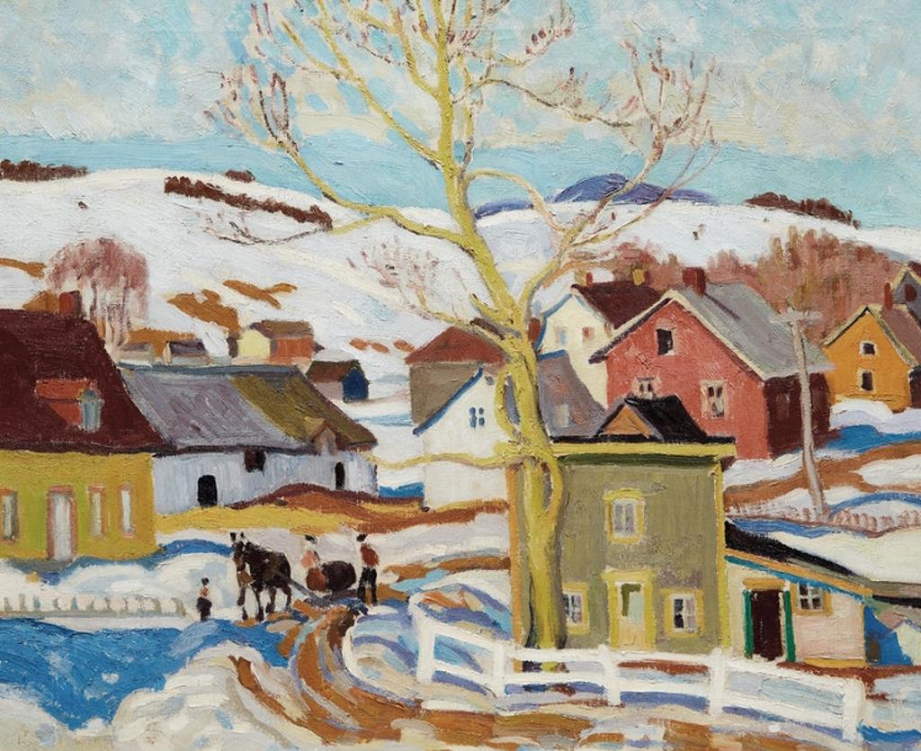 Randolph Stanley Hewton (1888-1960) - Quebec Village in Winter