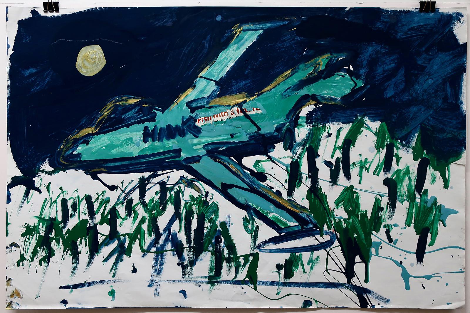 John Tarrell Scott (1950-2007) - Untitled (Airplane-Hawk)