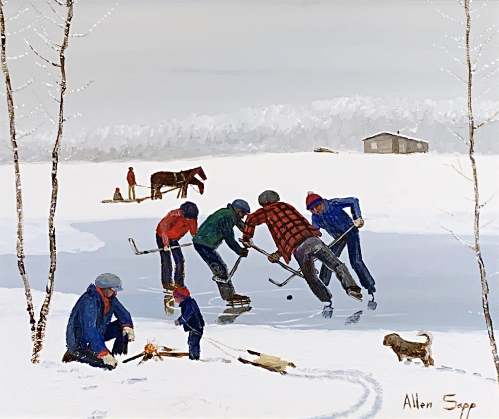 Allen Fredrick Sapp (1929-2015) - The Little Boy Came To Watch The Game; 1982