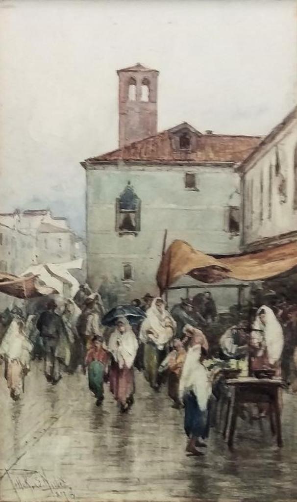 Pollok Sinclair Nisbet (1848-1922) - Street Market, 1878