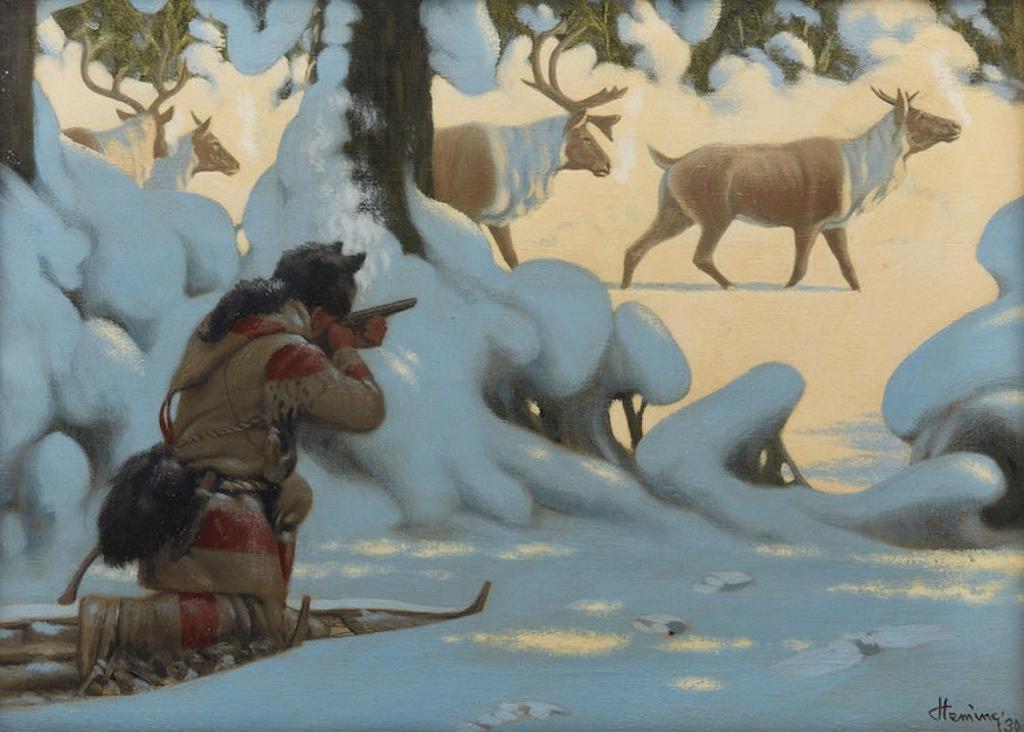 Arthur Henry Howard Heming (1870-1940) - The Caribou Hunter