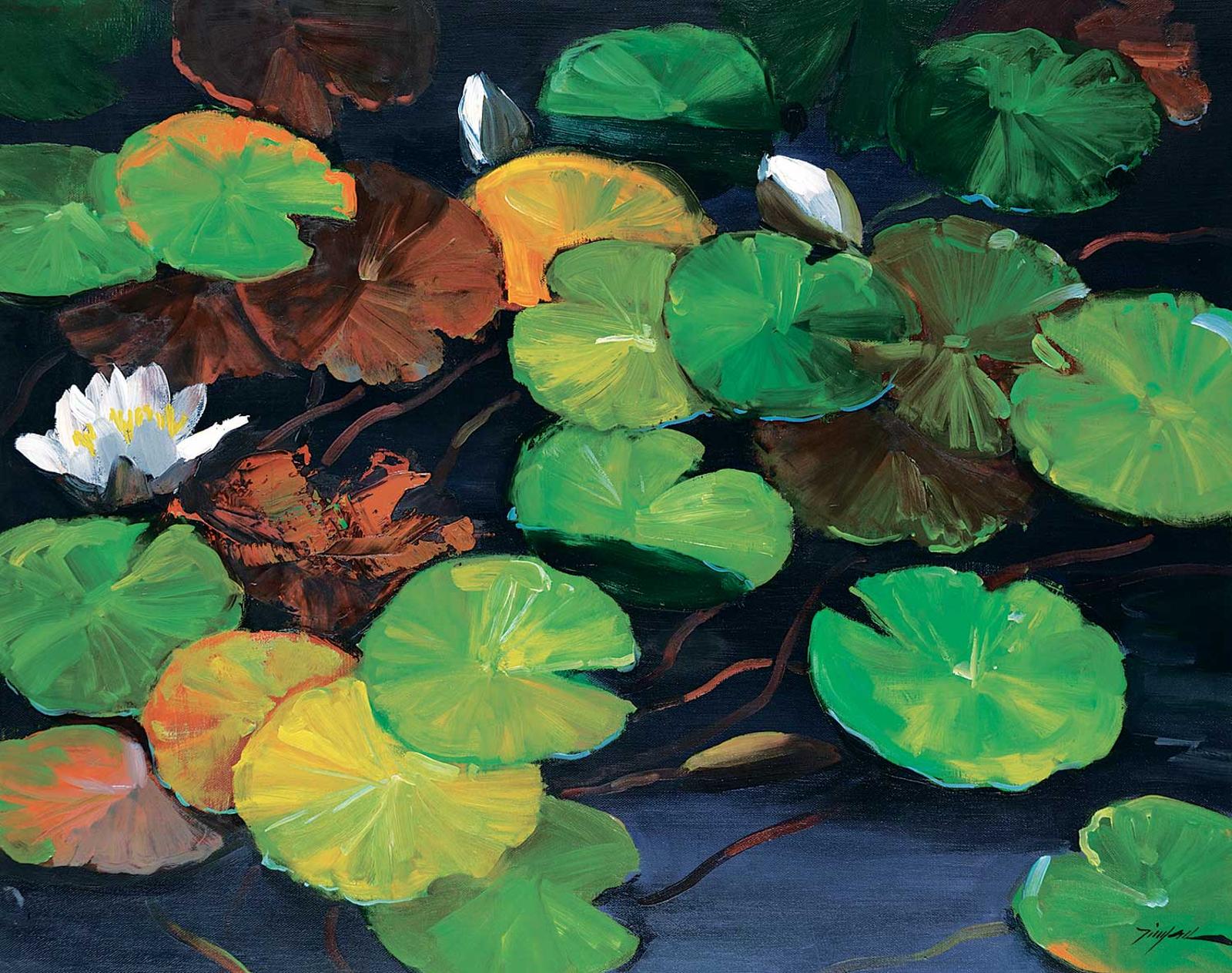 Tin Yan Chan (1942) - Untitled - Lily Pads