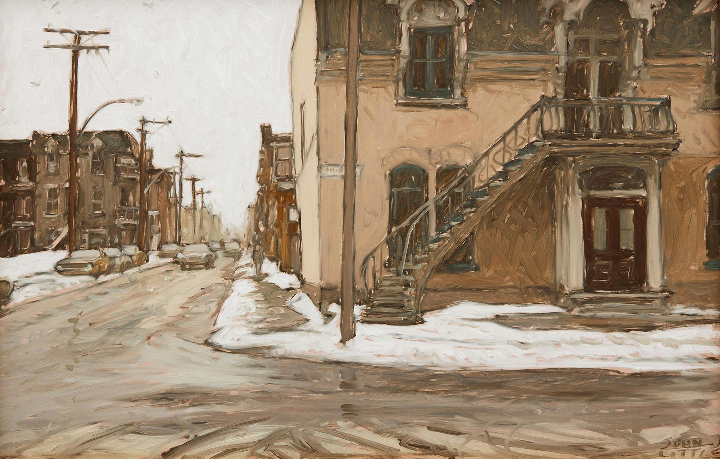 John Geoffrey Caruthers Little (1928-1984) - Rue de Bullion, Looking West Along Rue Marie-Anne