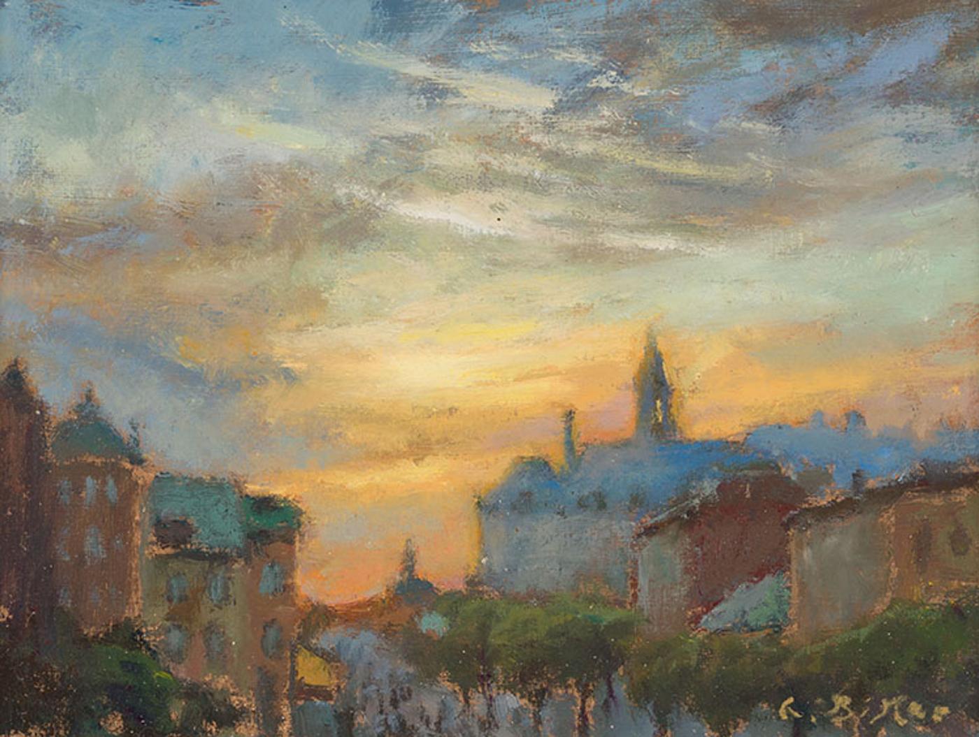 Antoine Bittar (1957) - Dusk, Old Montreal