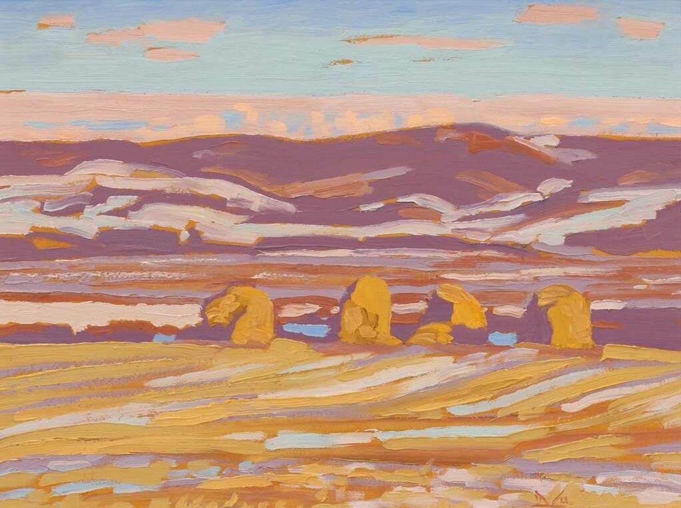 Illingworth Holey (Buck) Kerr (1905-1989) - Stacks, Winter, Turner Valley; 1974