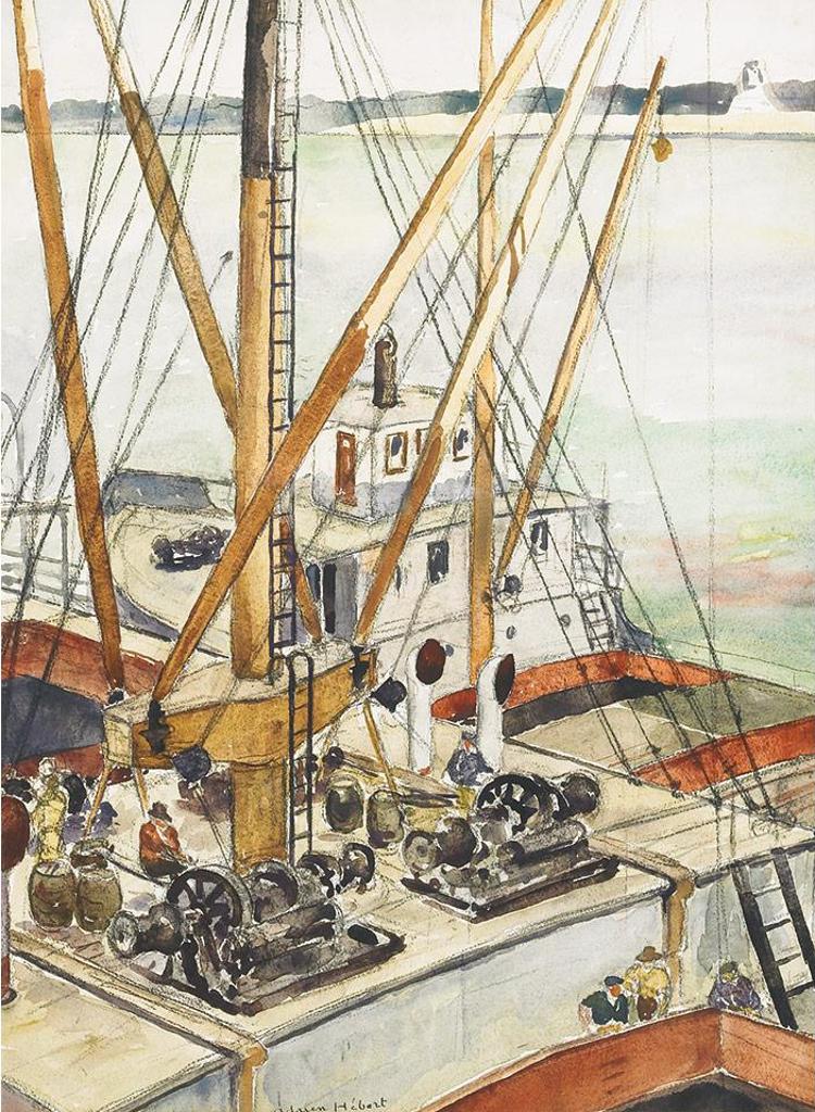 Adrien Hébert (1890-1967) - On Board The Ship