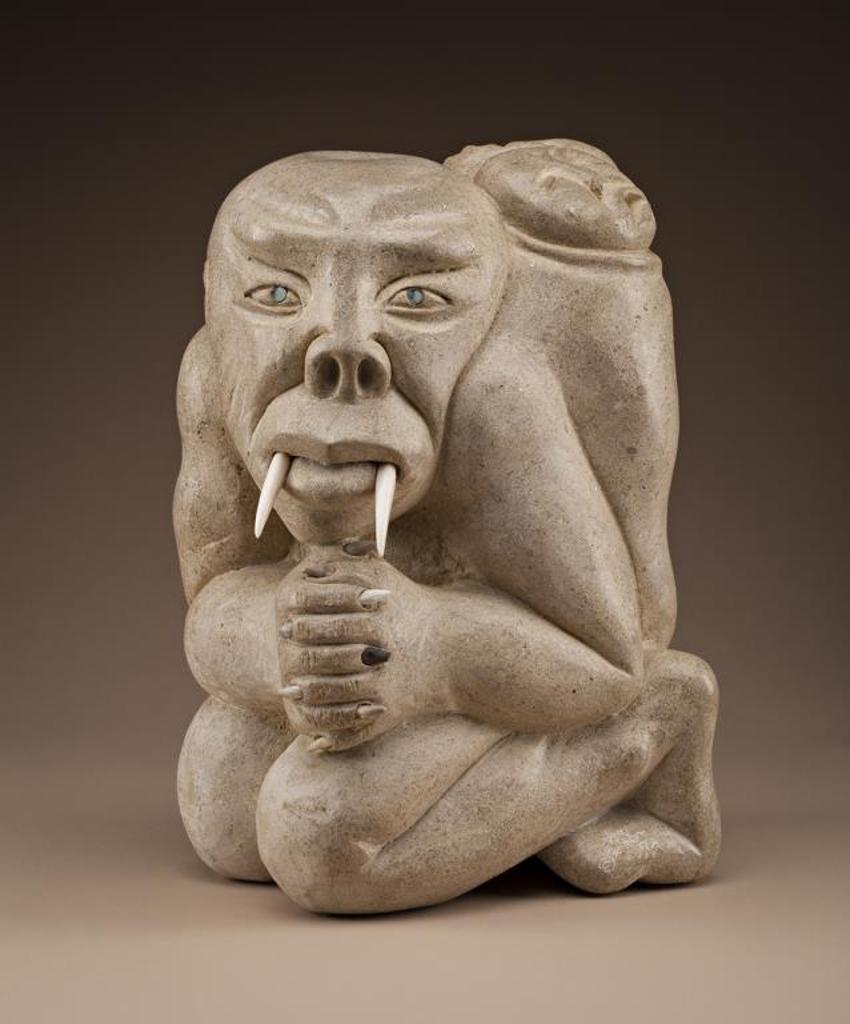 Manasie Akpaliapik (1955) - ARCTIC BAY/OTTAWA, Qalupiluk, 1994, stone, ivory