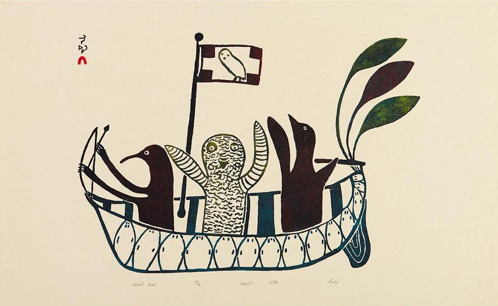 Lucy Qinnuayuak (1915-1982) - Spirit Boat