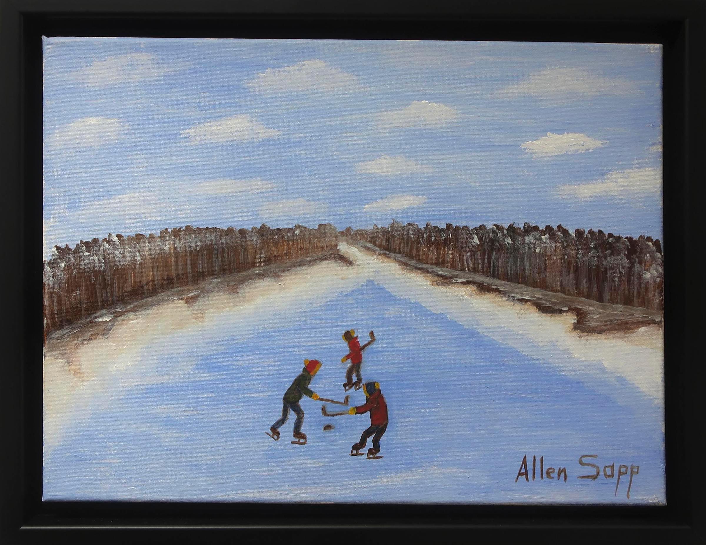 Allen Fredrick Sapp (1929-2015) - Untitled (River Hockey)