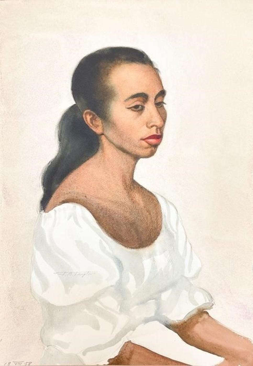 Frederick Bourchier Taylor (1906-1987) - Untitled  (Young Woman)