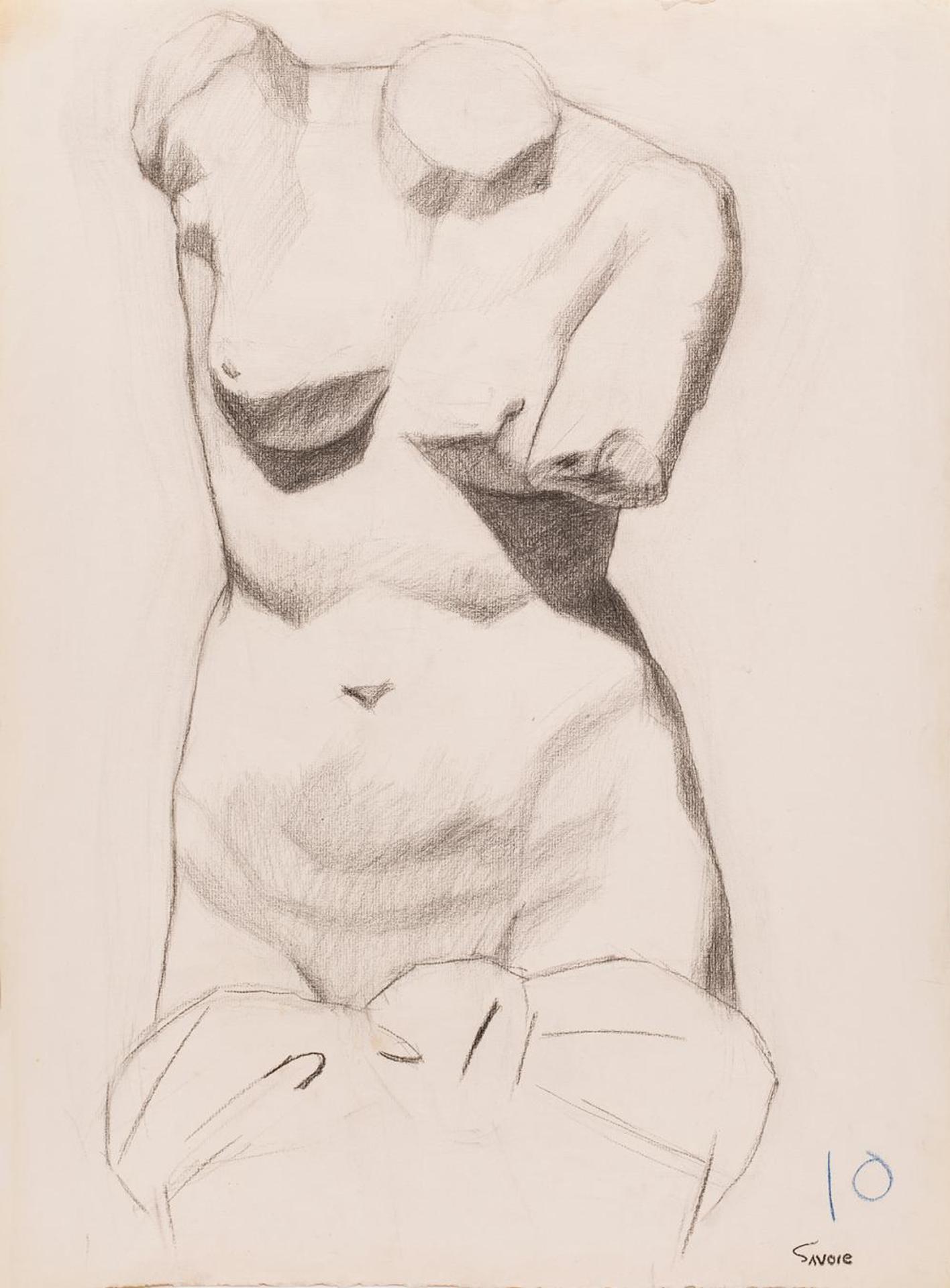 Gerald Savoie (1930) - Untitled - Study of a Female Statue