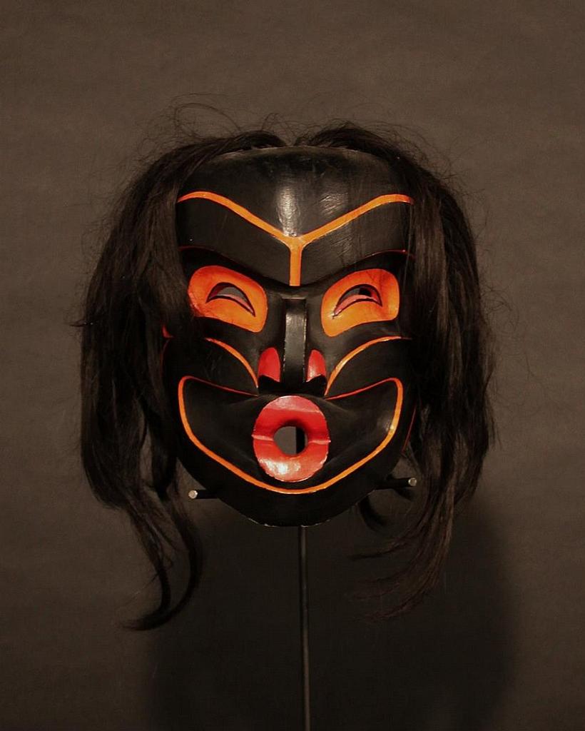 Beau Dick (1955-2017) - a carved and polychromed Tsonokwa mask