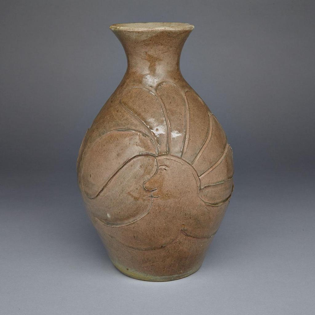 Evoo Samgusak Mangelik (1942) - Vase Decorated With Abstract Faces In Profile