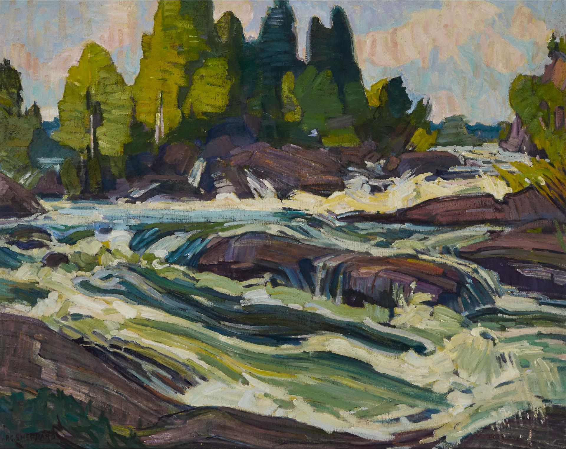 Peter Clapham (P.C.) Sheppard (1882-1965) - Lady Evelyn River, Temagami, Circa 1935