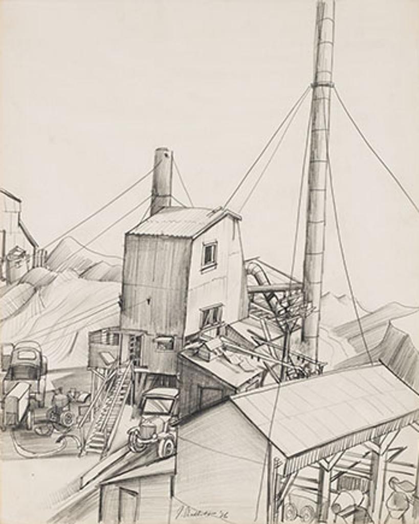Jack Leaonard Shadbolt (1909-1998) - Cement Mill & False Creek