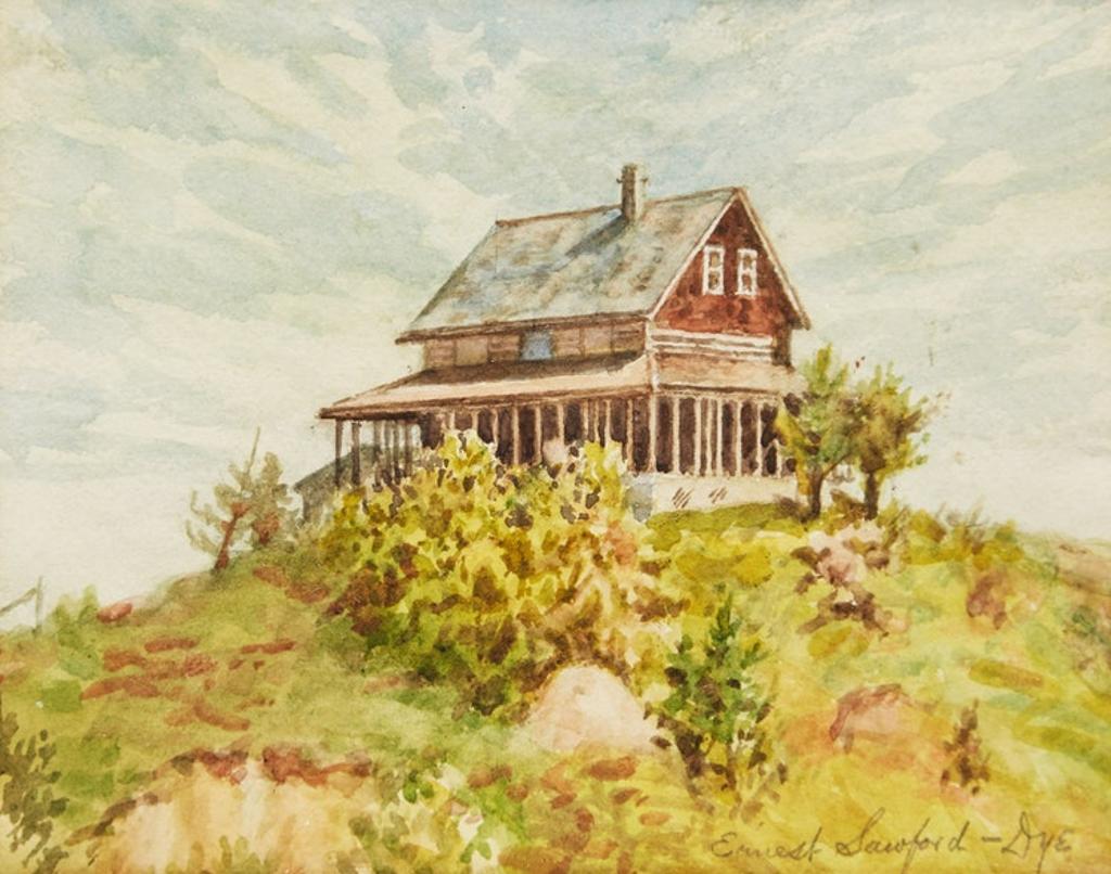 Ernest Sawford-Dye (1873-1965) - Landscape with House