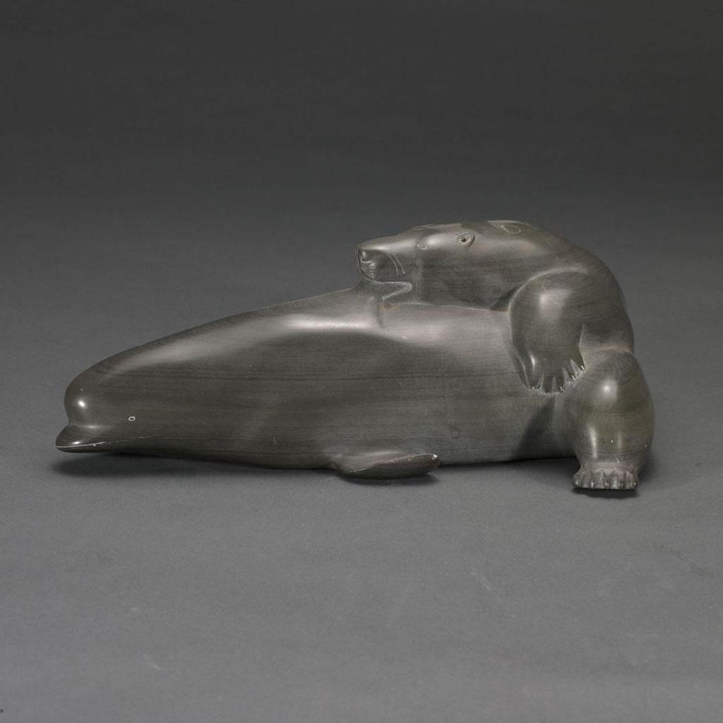 Lucassie Takatak (1942-2003) - Polar Bear And Whale