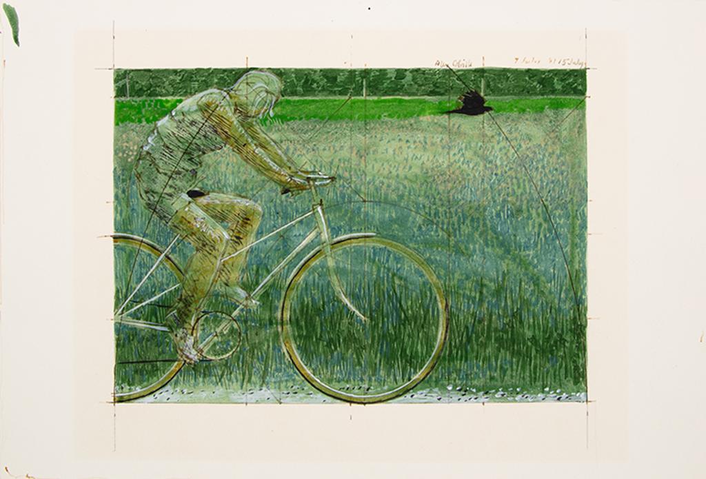 Alexander (Alex) Colville (1920-2013) - Study for Cyclist and Crow