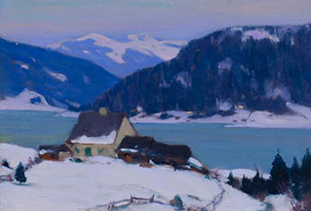 Clarence Alphonse Gagnon (1881-1942) - Lac de Charlevoix au crépuscule