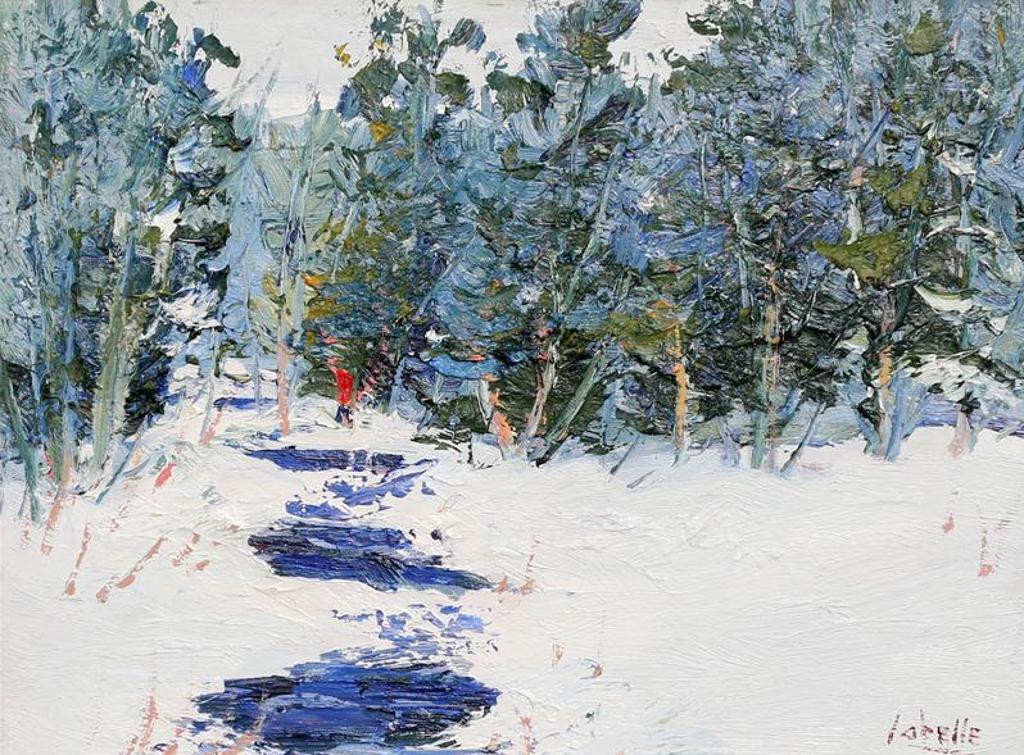 Fernand Labelle (1934-2012) - Figure On A Forest Path, Winter