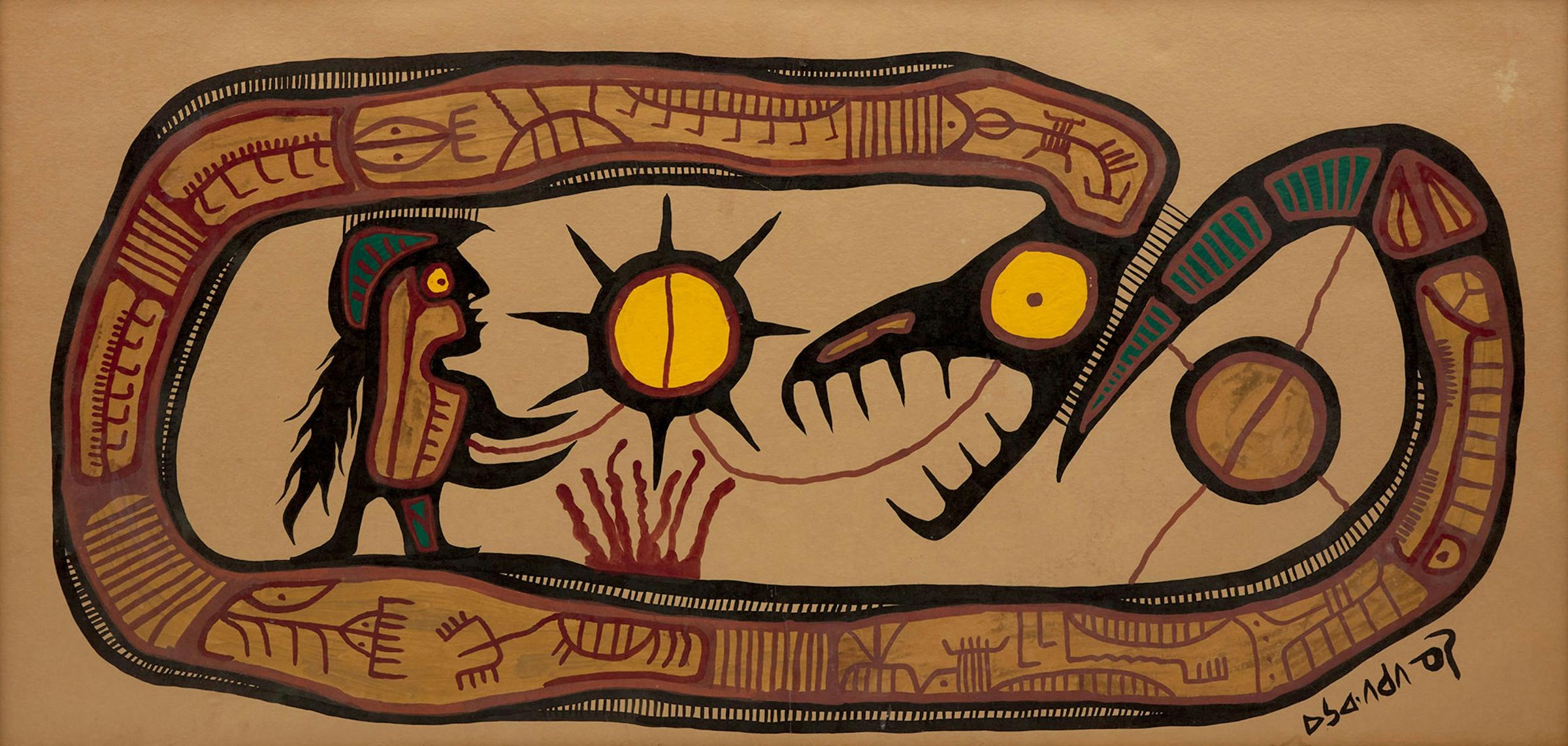 Norval H. Morrisseau (1931-2007) - Snake