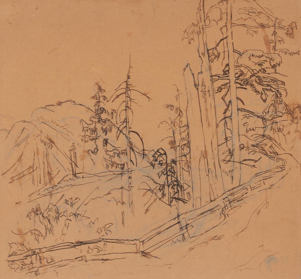 Frederick Horseman Varley (1881-1969) - Mountain Road, B.C.