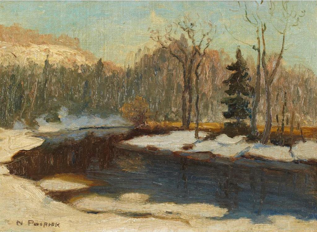 Narcisse Poirier (1883-1983) - Winter Scenery At Mont Roland, P.Q.