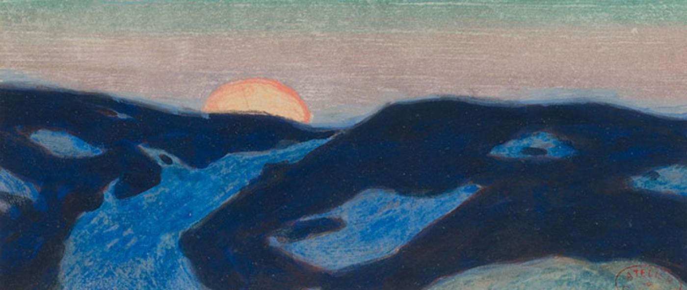 Clarence Alphonse Gagnon (1881-1942) - Moonrise, Baie St. Paul