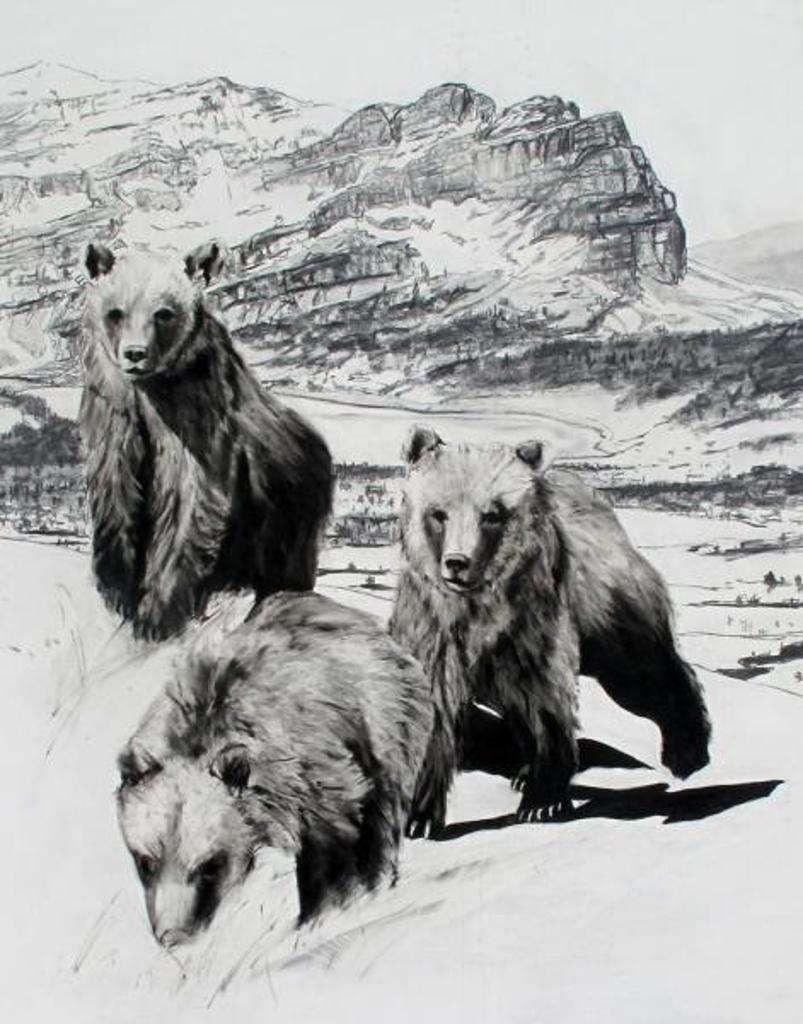 Maureen Enns (1949) - Lilys Cubs On Wonder Pass; 2009