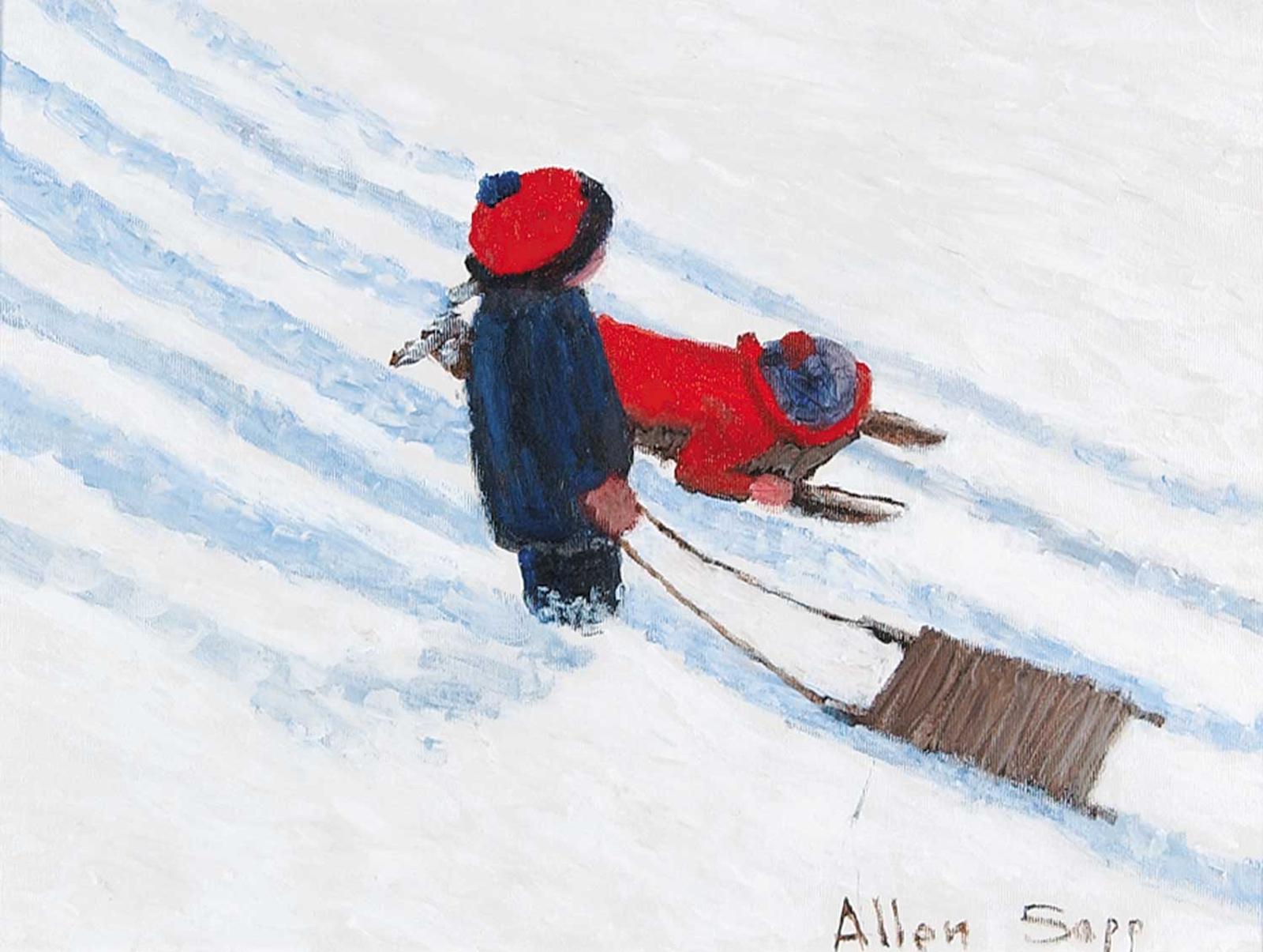 Allen Fredrick Sapp (1929-2015) - Having Fun with Sledding