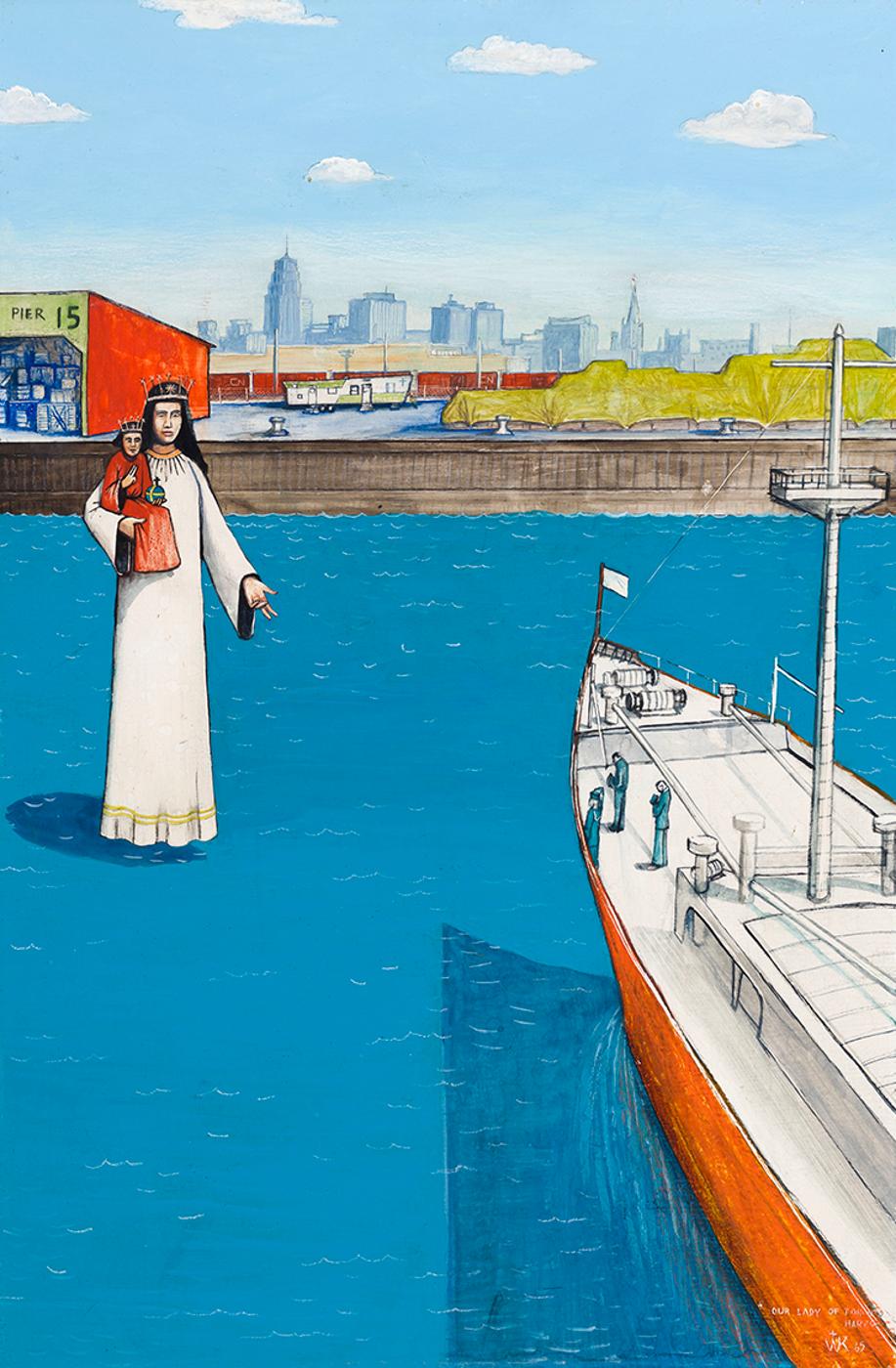 William Kurelek (1927-1977) - Our Lady of Toronto Harbour