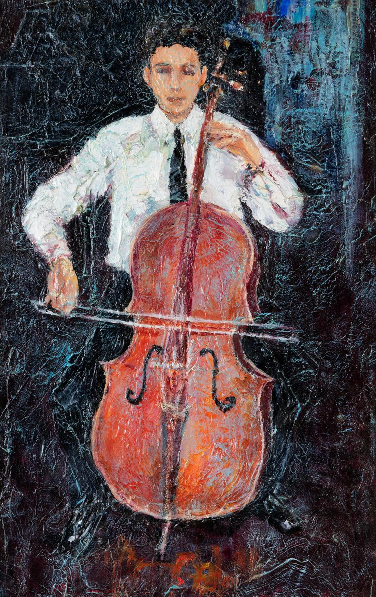 Agnes Almar - Boy Playing Cello
