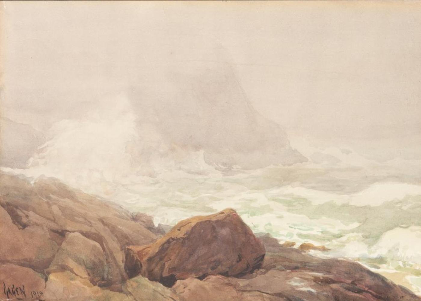 Robert Ford Gagen (1847-1926) - Rocky Shoreline