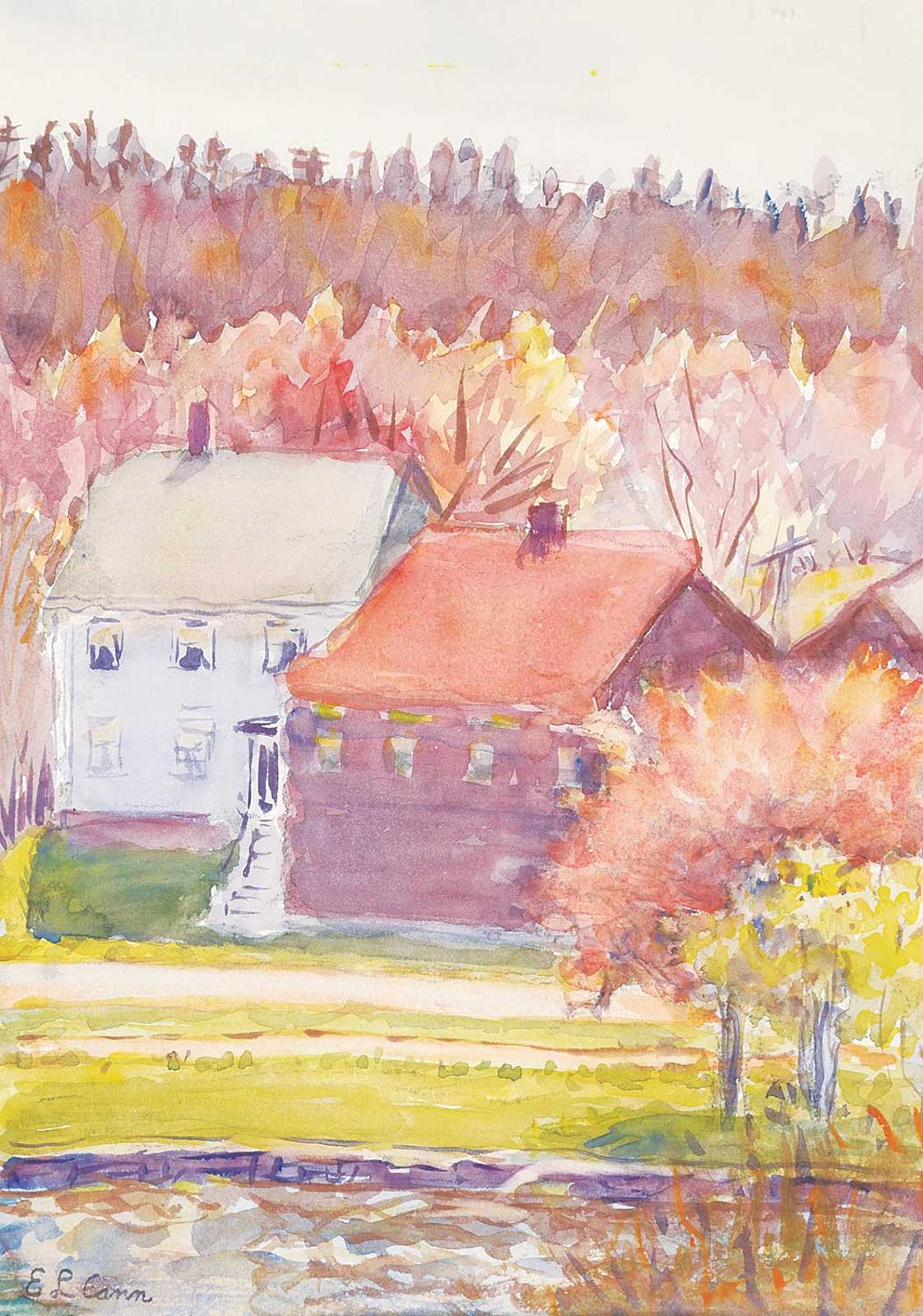 Elizabeth Lovitt Cann - Untitled - Two Houses by the River