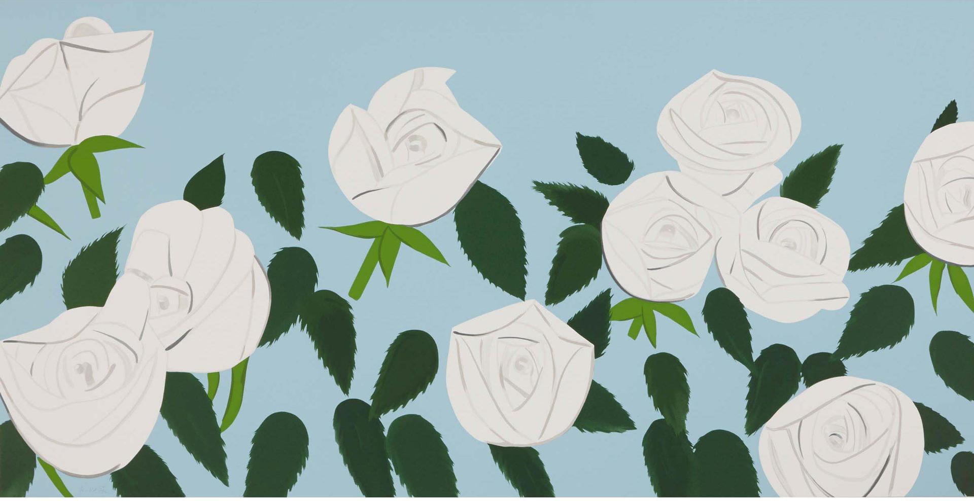 Alex Katz (1927) - White Roses, 2014