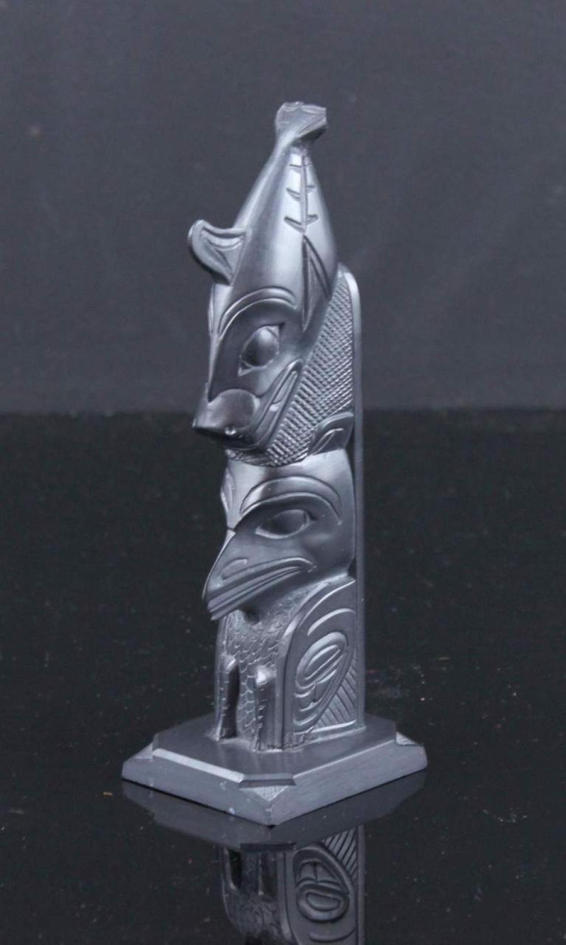 Rufus Moody (1923-1998) - a carved argillite totem pole