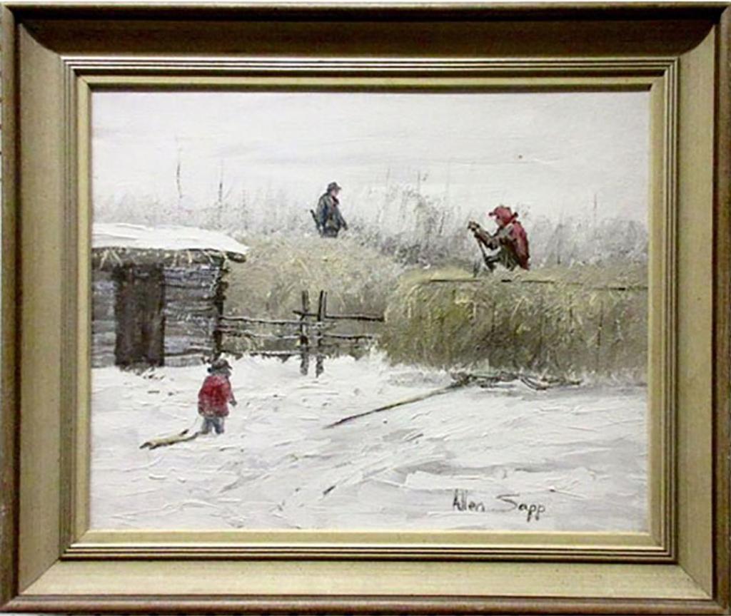 Allen Fredrick Sapp (1929-2015) - Untitled (Hunters And Boy With Sled)