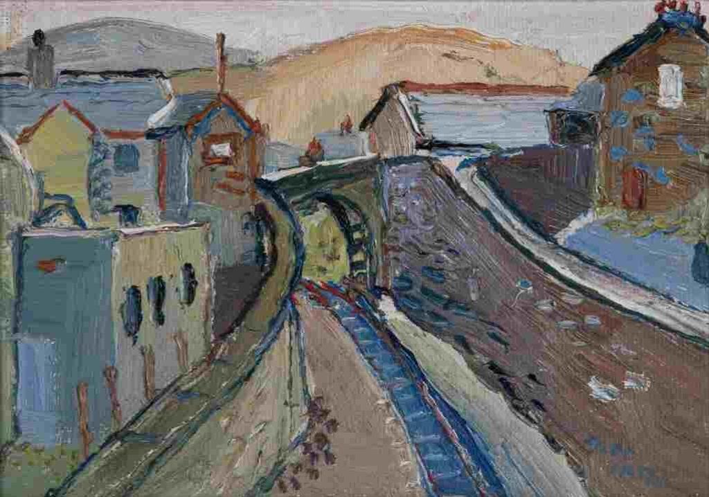 Fred Yates (1922-2008) - Untitled (railway tunnel through town)