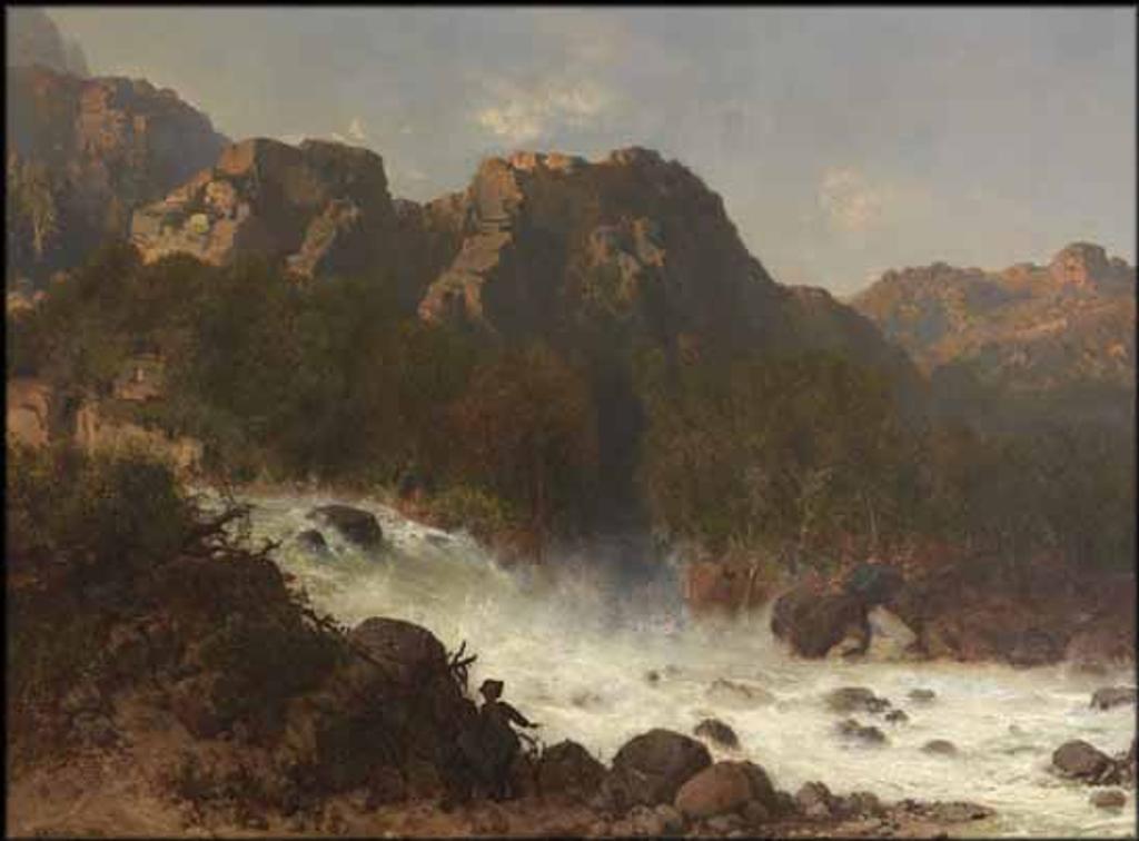 Otto Rheinhold Jacobi (1812-1901) - At the River Rapids