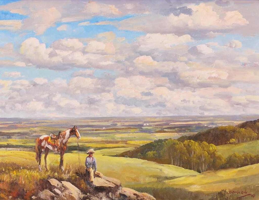 Duncan Mackinnon Crockford (1922-1991) - View From The Neutral Hills, Alberta And Saskatchewan, Looking East; 1989