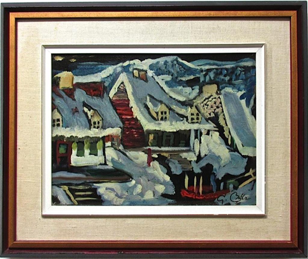 Georges Y. Boka (1939) - Quebec Village In Winter